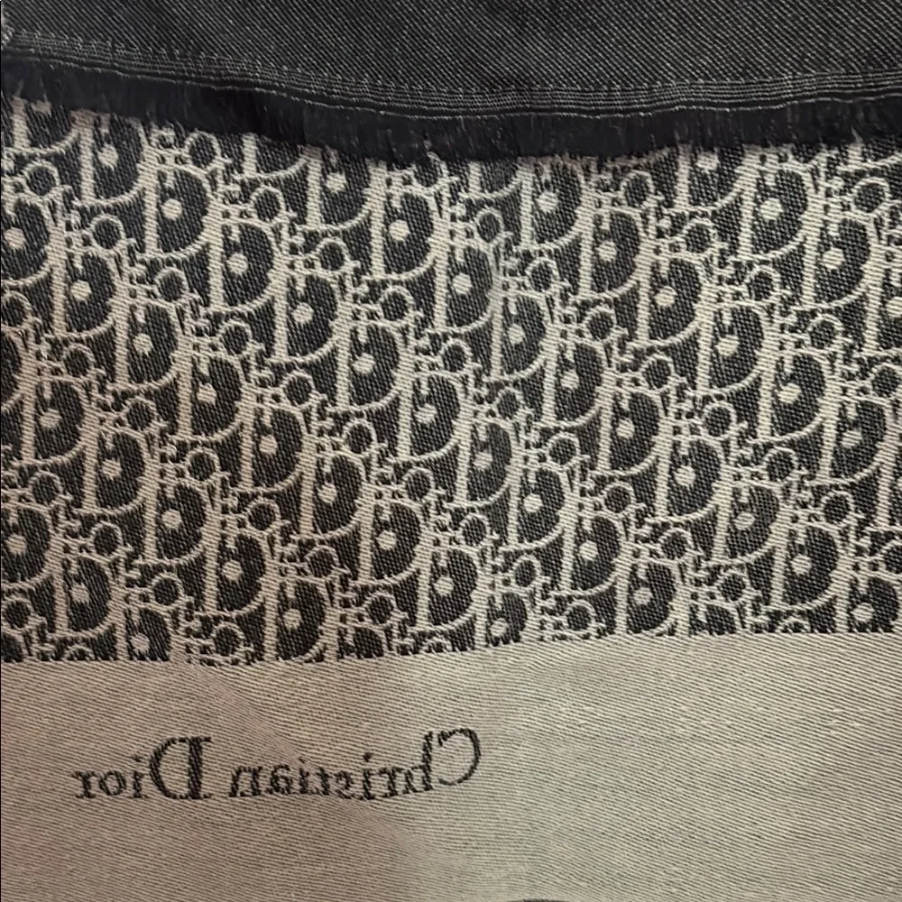NEW! Dior Black and White Monogram Scarf